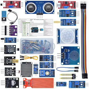 22 in 1 Sensor Kit Modul Kit für Roboter lernen Anfänger Kit Bodenfeuchte mikrofon Lichte mpfindlicher Hindernis vermeidung sensor