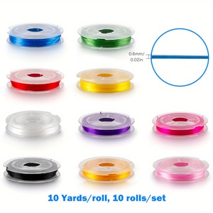 El Hobbyworker 10 colores Mini juego de Cuerdas elásticas, 10 yardas, cuerda elástica para pulseras, hilo elástico para la fabricación de joyas - Product Image 2