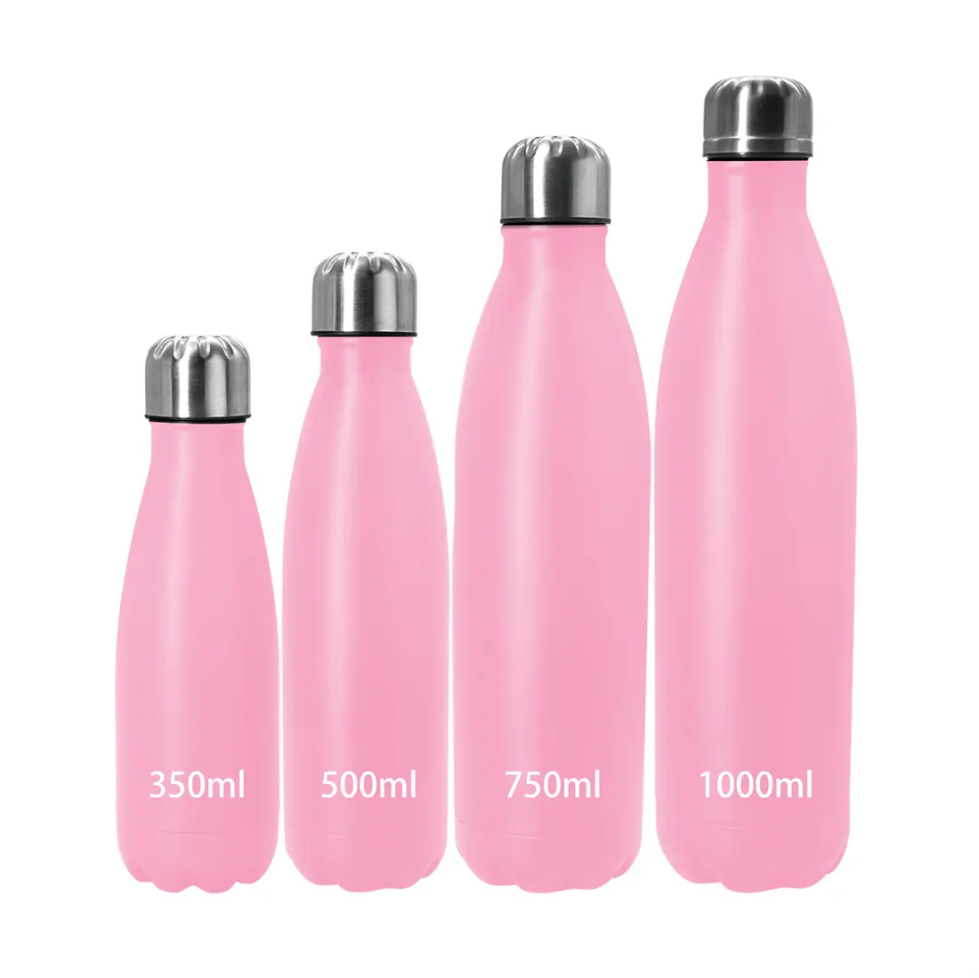 Double Wall Stainless Steel 350ml 500ml 750ml Thermos Vacuum Flask Insulated Outdoor Sports Cola Shaped Water Bottle