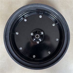 Ban karet semi pneumatik, roda pengukur sower 16x3 inci plastik dan baja setengah pelek - Product Image 3