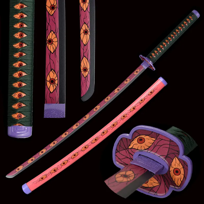 Espada Katana popular anime mata-demônios Kokushibou espada de lâmina de madeira para cosplay