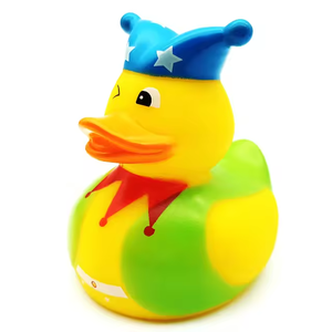 מפעל מותאם אישית clown down wucky pvc גומי ברווז קטן ויניל התינוק אמבט צעצוע פעוטות סירה כלב דוב מצחיק ג 'וקר