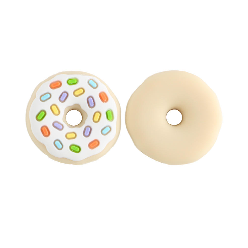 SA155โดนัทโฟกัสลูกปัดสีขาว