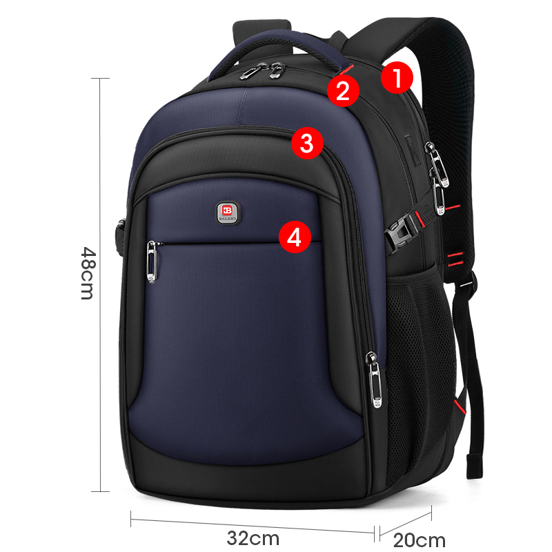 Potenziato di grandi dimensioni nero con blu