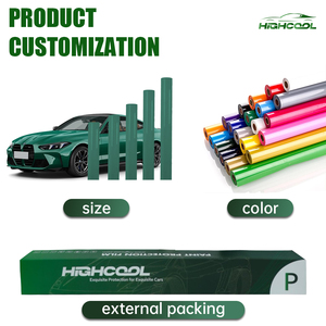 Highcool ฟิล์มพีวีซีไวนิลติดรถยนต์สีเขียวฟิล์มเปลี่ยนสีป้องกันการขีดข่วนกันยูวีเพื่อการปกป้องร่างกายอย่างมีประสิทธิภาพ - Product Image 5