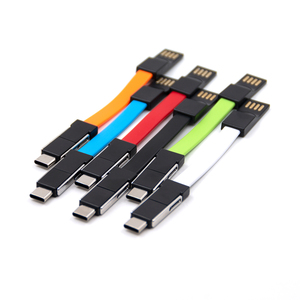 价格便宜的工厂3合1微型Usb C型至C型快速充电电缆便携式多钥匙扣短数据线电缆 - Product Image 4