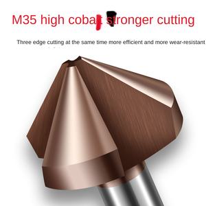 Faca de Chanfrar de Titânio Cobaltada SAIAVIK M35 com Lâmina Única, Dispositivo de Chanfrar Novo de 90 Graus, Broca de Aço Inoxidável de 45 Graus - Product Image 3