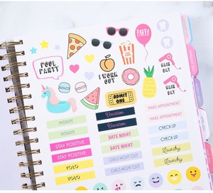 2023 2024 Free Sample Customized logo Size B5 Printing Weekly Hardcover Planner Journal <strong>Notebook</strong> with Colored <strong>Index</strong> Tab Divider - Product Image 6