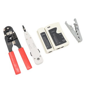 Hot Sale Hochwertiges 4-in-1-Werkzeug-Reparatur-Toolkit für die Netzwerk wartung RJ45-Crimp-Schlagkabeltester Industrielle Telekommunikation