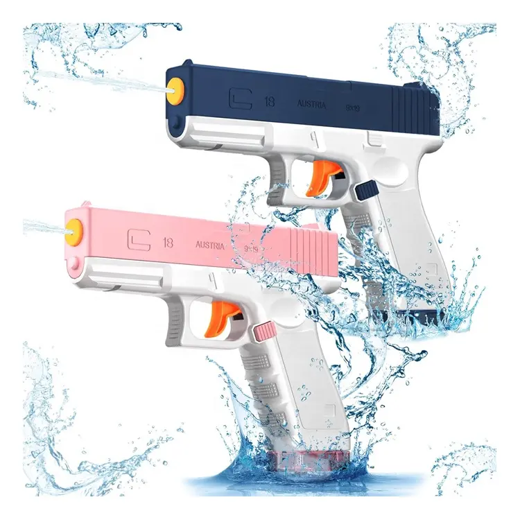 Pistola de plástico para crianças, mini pistola de água elétrica para jogar, pistola de batalha, liquidificador, pistola de esguicho para piscina, jogos de plástico