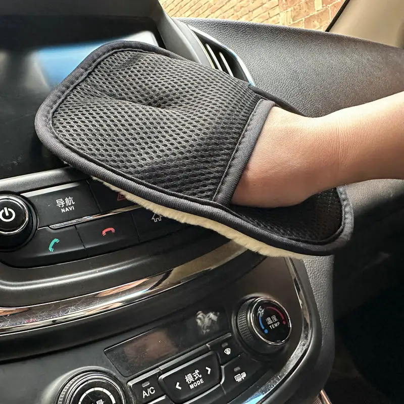 Настраиваемые шерстяные перчатки для чистки автомобиля не повреждают краску, плюшевые инструменты для чистки автомобилей, аксессуары для автомобиля