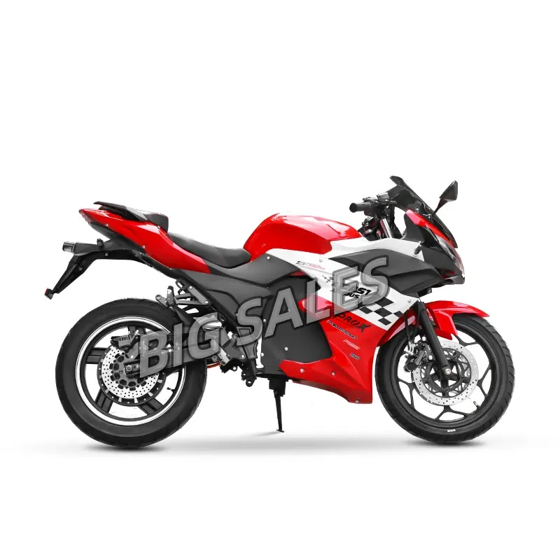 공장 직접 새로운 스타일 3000W 고속 중간 모터 전기 오토바이 72V 40AH 뜨거운 판매 스포츠 자전거 초퍼 전자 오토바이