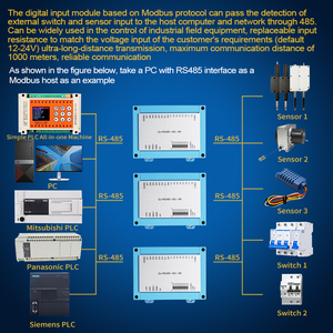 8-Channel RS485 <strong>Digital</strong> <strong>Input</strong> &amp; Relay Output <strong>Module</strong> 24VDC RS485 <strong>Modbus</strong> RTU Protocol Communication Data Acquisition Board