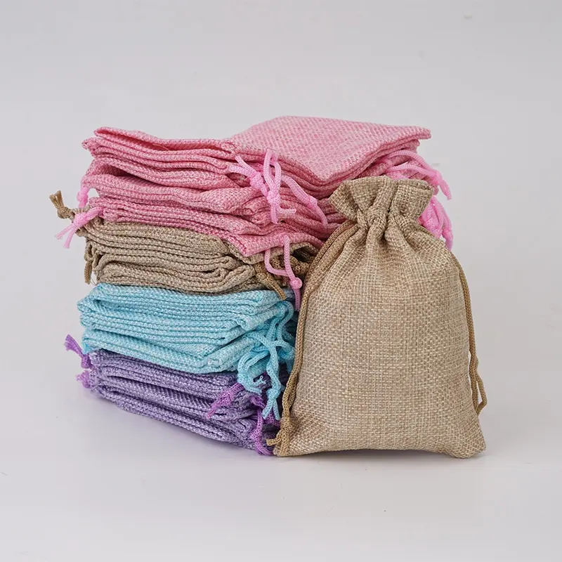 ถุงใส่สบู่เครื่องประดับแบบใช้ซ้ำได้,ถุงปอกระเจาขนาดเล็กทำจากผ้าลินิน