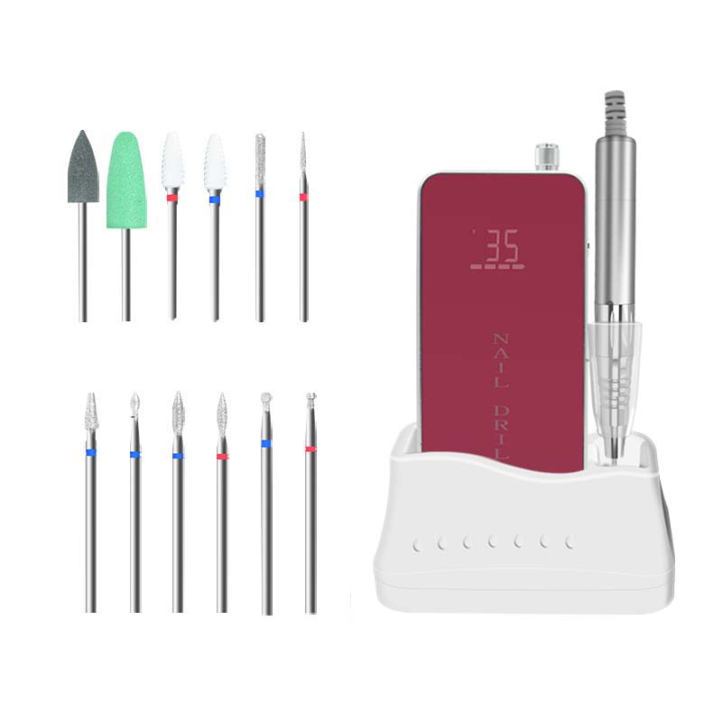 186 Nail Drill Machine with 12sets Bits 2.35mm Pink