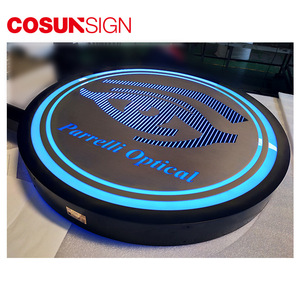 COSUN building outdoor lightbox segno acciaio inox rotante light box 800 millimetri - Product Image 5