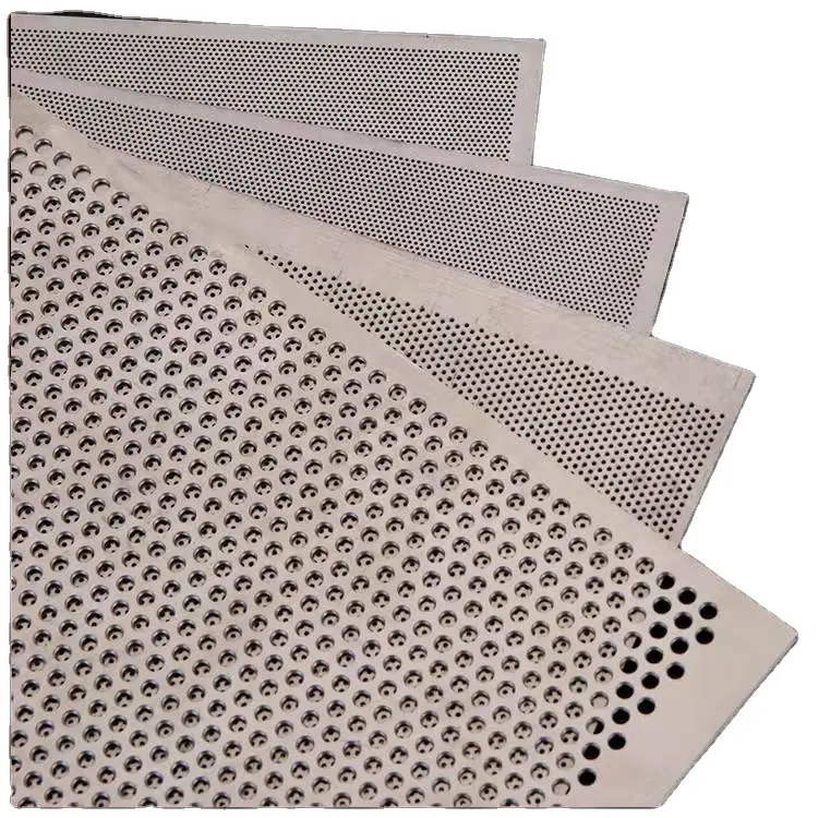 Malha de metal perfurada galvanizada ou de alumínio, placa plana/metal de construção perfurada/arquitetura micro perfurada furo
