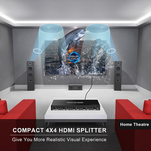 HDMI2.0 Matrix 4 en 4 salidas 4K @ 60HZ HDR Audio óptico do-lby Vision IP/RS23 control remoto