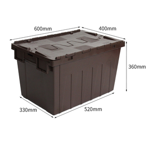 600*400*360 mét Heavy-Duty rắn nhựa Tote hộp lưu trữ có thể tái chế Stackable thùng với kèm theo nắp cho di chuyển container - Product Image 3