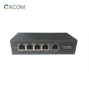 4ポートギガビット1x60WPoE入力4x48V出力802.3atミニデスクトップPower over Ethernet Erepeater PoEエクステンダー - Product Image 2