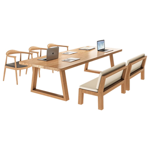 Stile moderno in legno massello casa ufficio sedia da scrivania stile semplice lungo tavolo per soggiorno tavolo da pranzo banco da lavoro Computer scrivania - Product Image 1