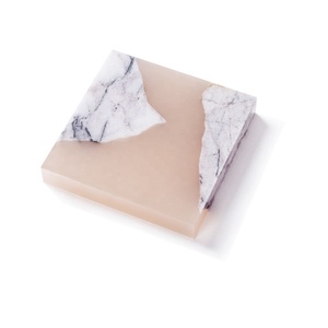 Miếng Lót Nhựa Hình Vuông Đá Cẩm Thạch Màu Hồng Miếng Lót Trà Nhựa Epoxy Cà Phê - Product Image 5