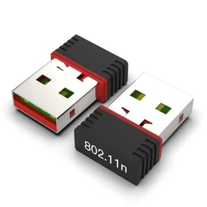 ミニワイヤレスネットワークカードUSBWiFiアダプター802.11b/g/n Wi-Fiドングル高ゲイン150MbpsワイヤレスアンテナWiFifor Computer