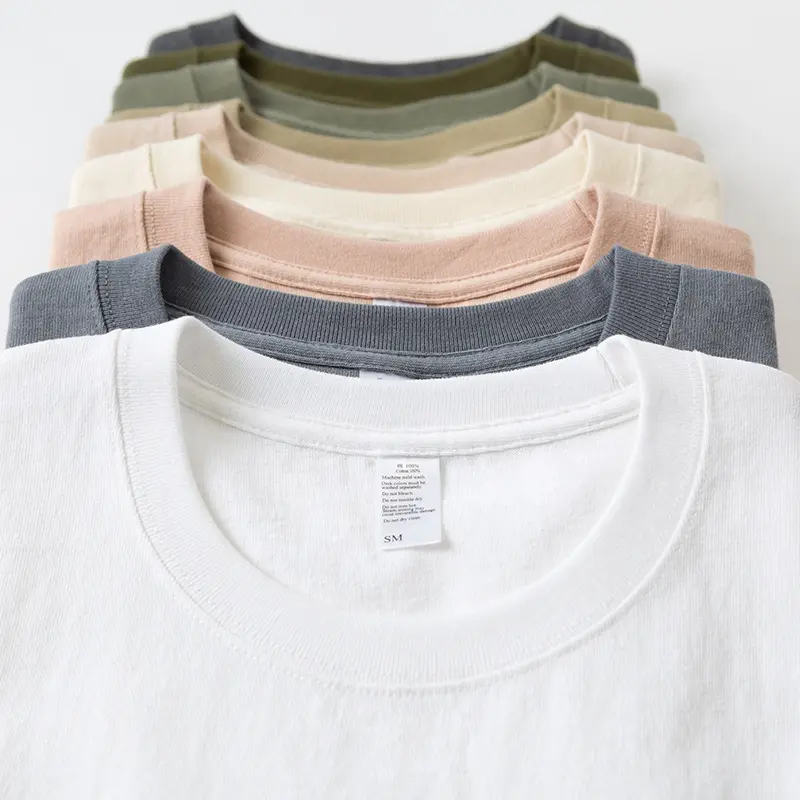 Benutzer definierte LOGO 250g Großhandel Hochwertige 100% Baumwolle Plus Size Jungen Herren Plain T-Shirts Vintage White Blank Overs ize T-Shirts