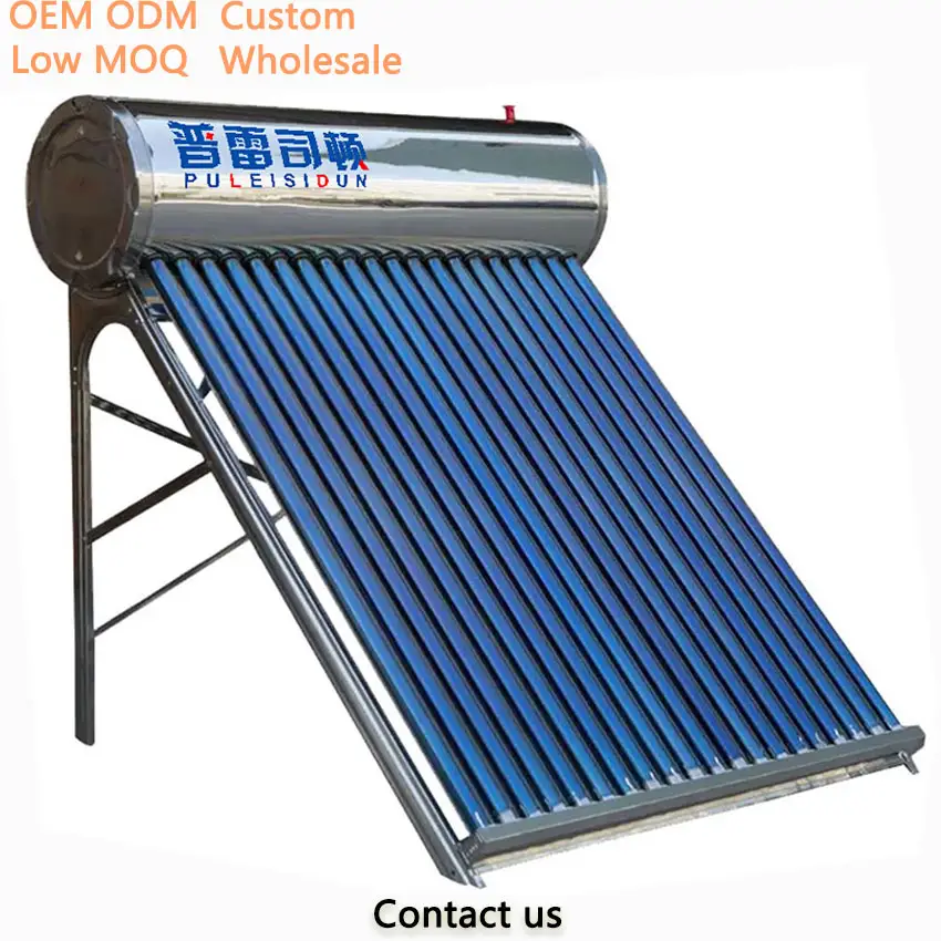 ODM OEM Lieferant Hot 100L 200L System Großhandel Günstige Menschen Sammler China Großhandel Heatpipe Vakuumröhren Solarkollektor