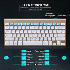 DATA FROG 2,4G inalámbrico USB teclado portátil ratón Compatible Mac Notebook TV Box PC teclado ruso para IOS Android Win 10 7 - Product Image 3