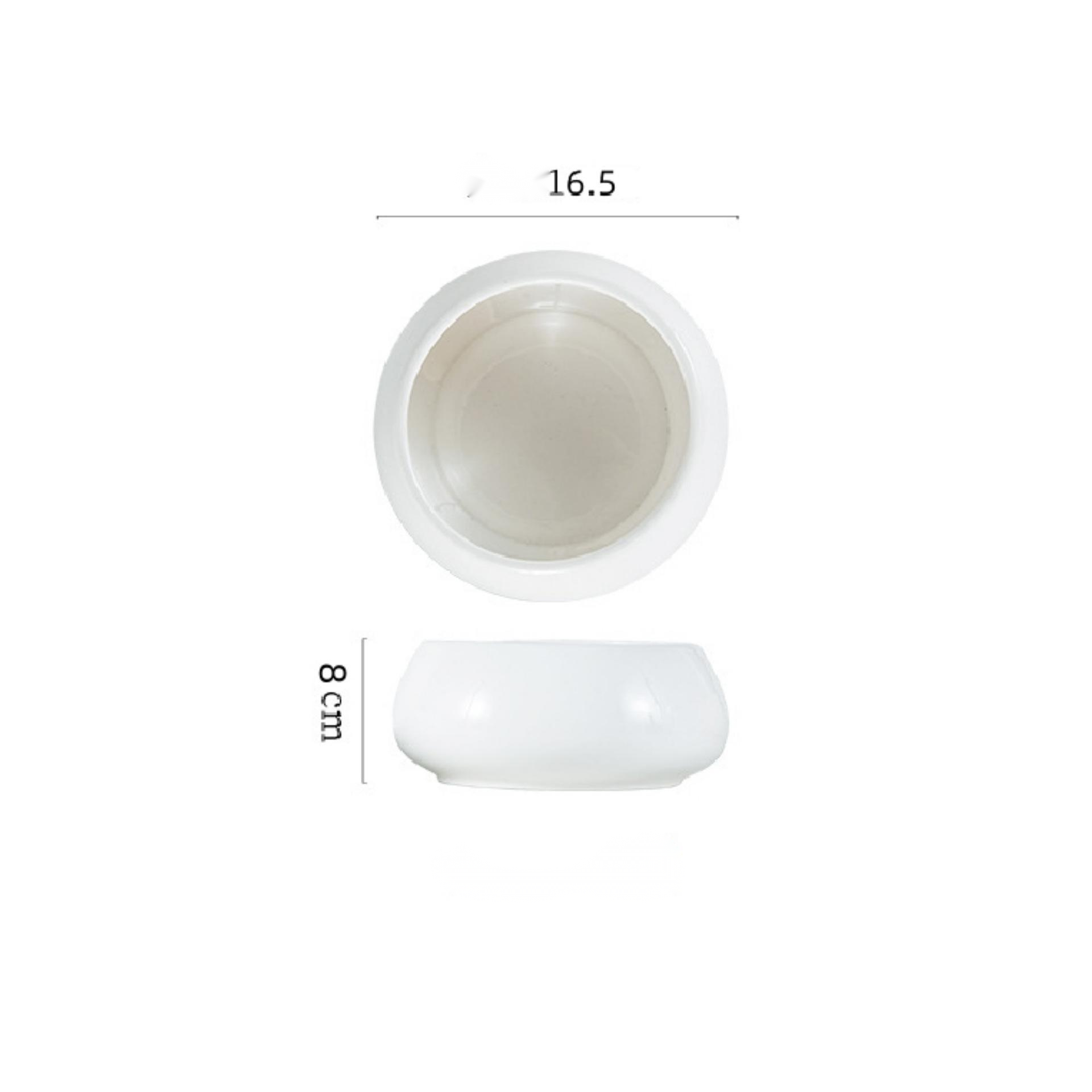 bol blanc de 6,5 pouces