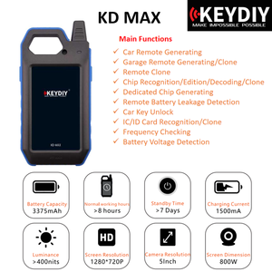 KEYDIY KD Max Key Programmer Schlüssel generator Transponder Klonen Gerät besser als KD-X2