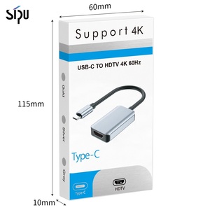 Adaptador USB C a HDMI de alta velocidad SIPU 4K USB tipo C a HDMI hembra estación de acoplamiento USB 3,0 Hubs - Product Image 6