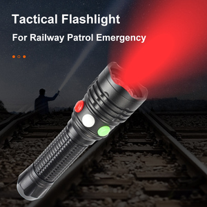 Đèn Pin Siêu Sáng Đèn Pin Sạc Trực Tiếp 7 Chế Độ 3000 Lumens 13 Đèn LED Trắng Vàng Đỏ Xanh Lá Đường Sắt Khẩn Cấp Ngoài Trời - Product Image 6