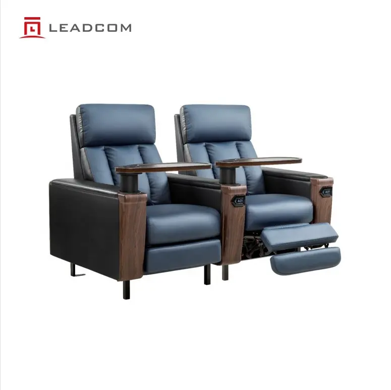 Leadcom-тренажер коммерческого назначения класса «Люкс» Электрический vip кинотеатра с разворачивающимся покрытием диван кино театральное кресло для сидения для домашнего кинотеатра мест для продажи LS-813C