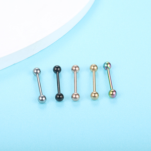 Lingchee temel titanyum dahili dişli dil halkası insan vücudu Piercing takı dudak kulak köprüsü dil tırnak baharatlı kız - Product Image 3