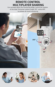 ICSEE Outdoor Dual Lens <strong>Wireless</strong> Ip Camera Cctv ICsee Wifi Dual Ball Machine Camera 4K Dual Lens Ptz <strong>Network</strong> Camera Security - Product Image 3