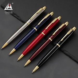 厂家批发定制标志金属旋转圆珠笔，书写宽度1.0毫米商务广告礼品