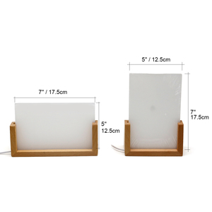 5 "x 7" süblimasyon akrilik fotoğraf çerçeveleri boşlukları LED gece işıkları resim çerçeveleri ile 5 inç 3/7 renk değiştirilebilir ışık ahşap taban - Product Image 6