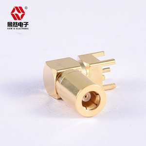 Altın kaplama SMB dişi dik açı PCB dayanağı RF konektörü DC-4GHz 50OHM konektörler SMB soketi için - Product Image 2