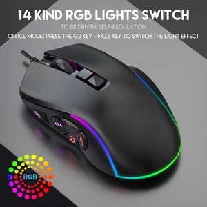 Popolare nuovo design mouse 12800 DPI programmabile 10 tasti con Mouse da gioco Laser per Computer retroilluminato a LED RGB