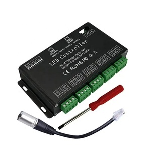 Controlador de voltaje constante DMX de 12 canales, luces RGB con control de lámparas LED, decodificador de DC5-24V para iluminación Led