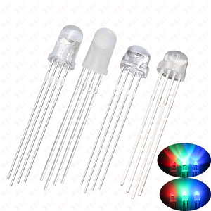 Программируемый адресный 4-контактный Полноцветный 5 мм RGB LED SK6812 WS2811 точечный контроль Ws2812b 5 мм светодиодный Диод с IC - Product Image 1