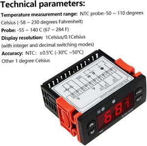 STC-1000 Digital <strong>Temperature</strong> <strong>Controller</strong> Origin Digital 110V/220V Centigrade Thermostat 2 Relays - Product Image 4