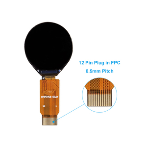 Super Mini 0,71 pulgadas 160*160 SPI pequeño redondo TFT LCD Módulo de pantalla 0,7 pulgadas 12 pines GC9D01 pantalla LCD Circular Panel táctil personalizado - Product Image 5