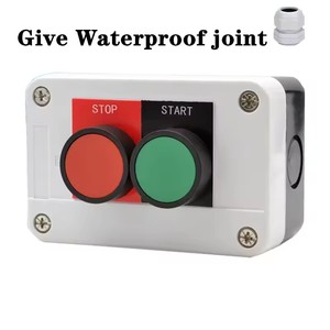 1 scatola XB2 interruttore a due pulsanti di posizione scatola di controllo start stop pulsante piatto due fori pulsante due fori di plastica impermeabile - Product Image 1