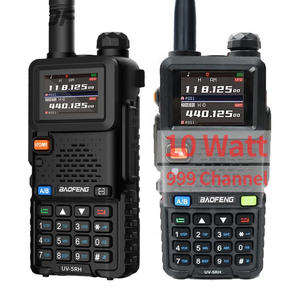 Baofeng bf uv-5rh radio bidirezionale portatile Multi-banda 10W aggiornata UV-5R DTMF VOX Walkie talkie frequenza di ricerca One touch