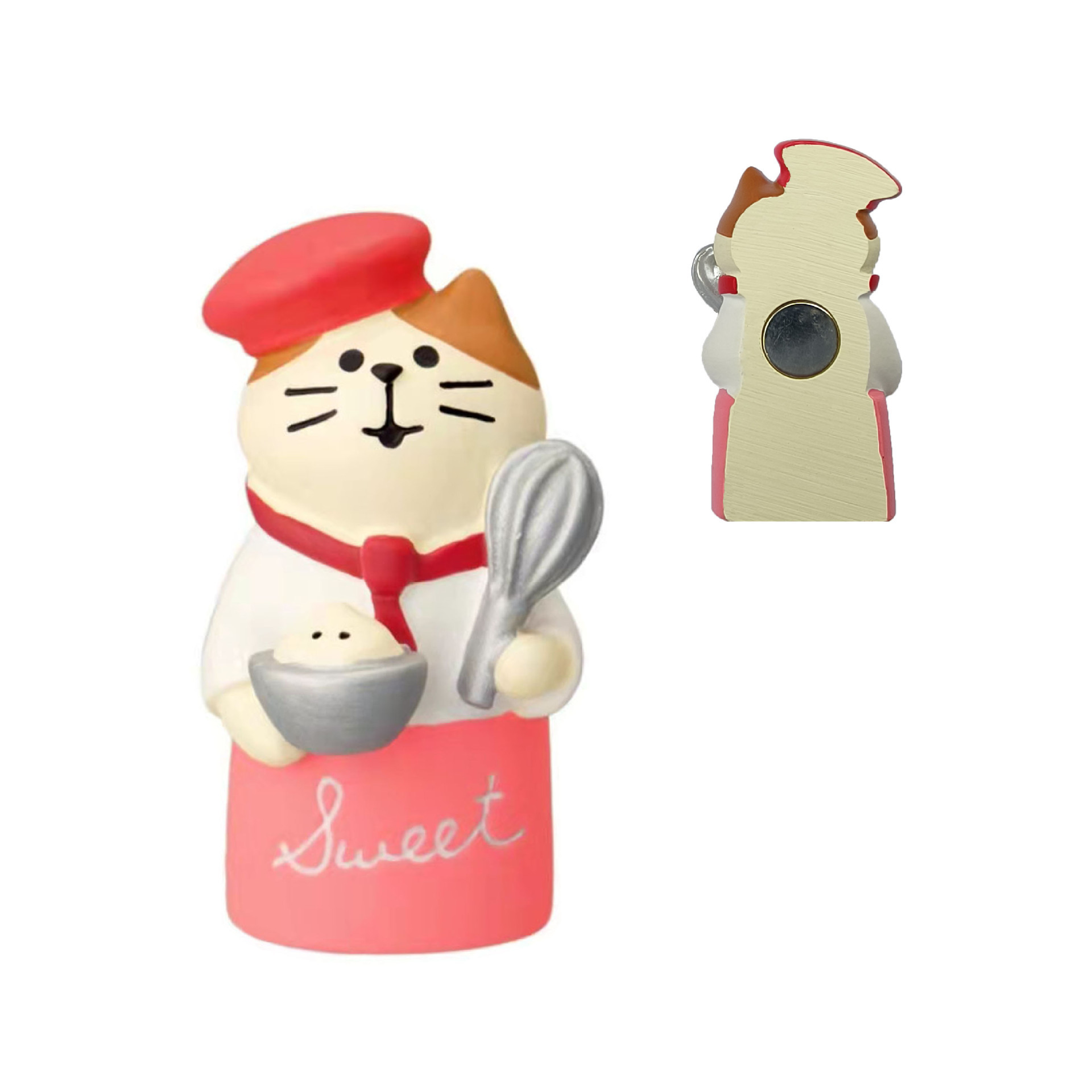 Refrigerator magnet cake cat