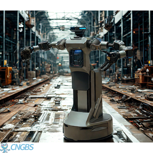 Omnidirectional Mobile Humanoid <strong>Robot</strong> with 5G Vision VR Remote Operating <strong>System</strong> for Indoor Outdoor Factory <strong>Automation</strong> - Product Image 1