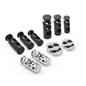 Ropa de moda de un solo lado elástico Aleación de Zinc Hardware cuerda tapón palanca Metal cordón Lockk para cuerda - Product Image 2
